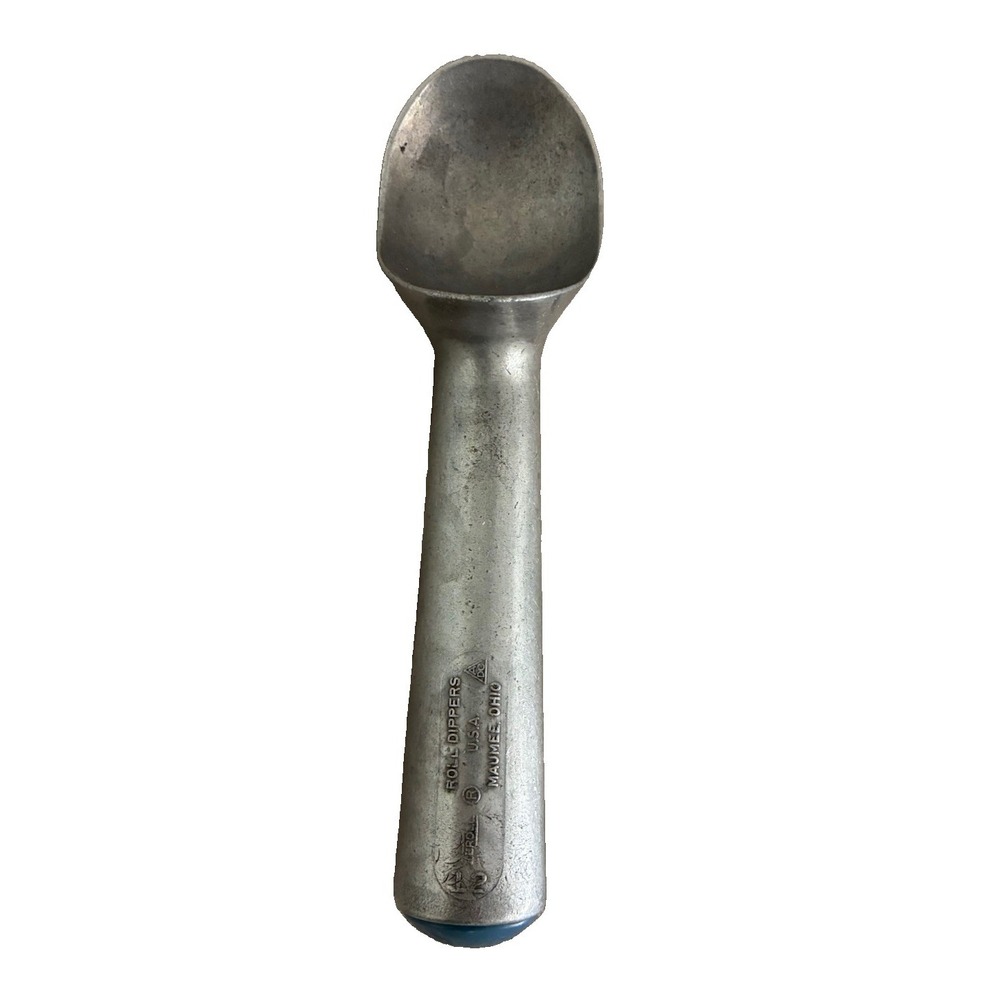 Zeroll Ice Cream Scoop #12 Blue Cap Aluminum Vintage Farmhouse Rustic